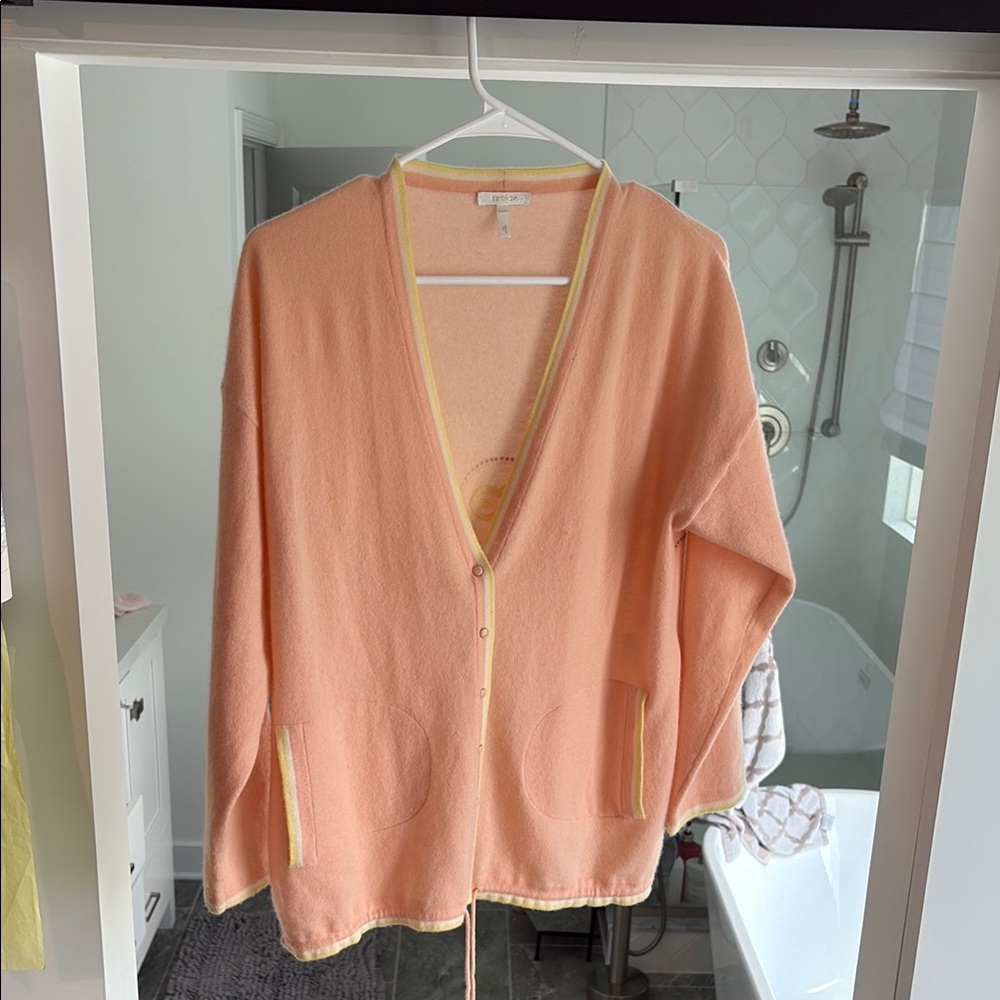 Escada cashmere Sweater with Yellow Accents